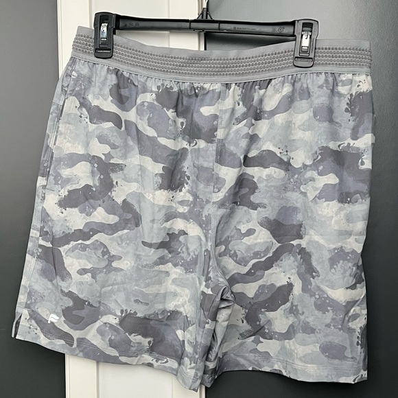 Grey Camo - Fabletics Fundamental Unlined Shorts - Picture 3 of 4